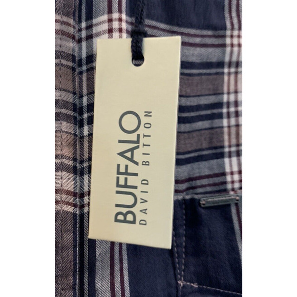 BUFFALO DAVID BITTON Plaid Long Sleeve Button-Down Casual Shirt Men's Size XL - Picture 10 of 12